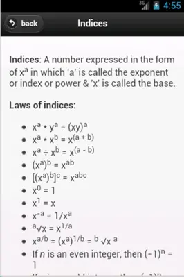 Maths Formulas android App screenshot 0