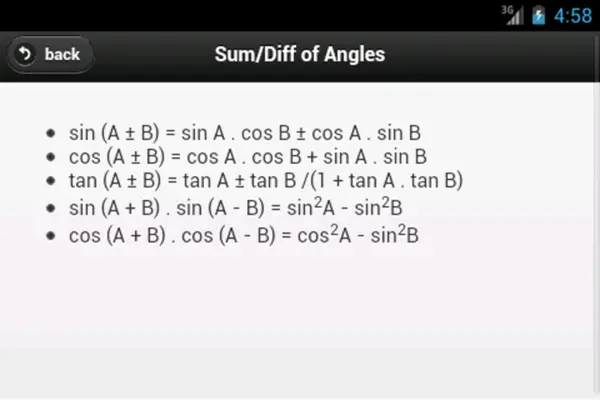 Maths Formulas android App screenshot 3