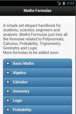 Maths Formulas android App screenshot 8